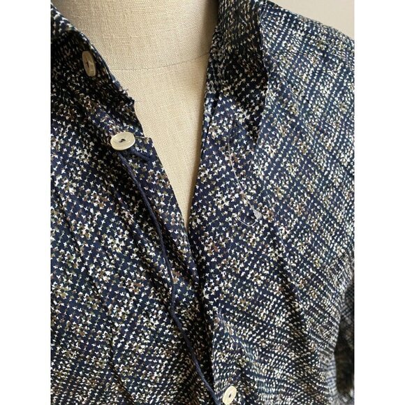 BLUE Industry Button Down Shirt Sz 42 "Army Graphic" - Picture 4 of 9